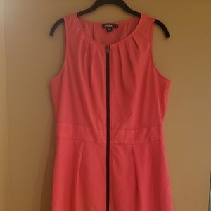 Sleeveless zip mini